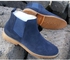 Fashion Men's Suede Leather Boot - Blue