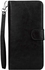 محفظة جلدية مع منافذ لحفظ البطاقات والمال لون أسود لجوال سامسونج جالكسي إس8 ‫(بلس) Samsung Galaxy S8 Plus