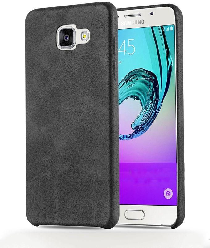 Executive Leather Back Cover For Galaxy A5 (2016) A510 5.2" - Black