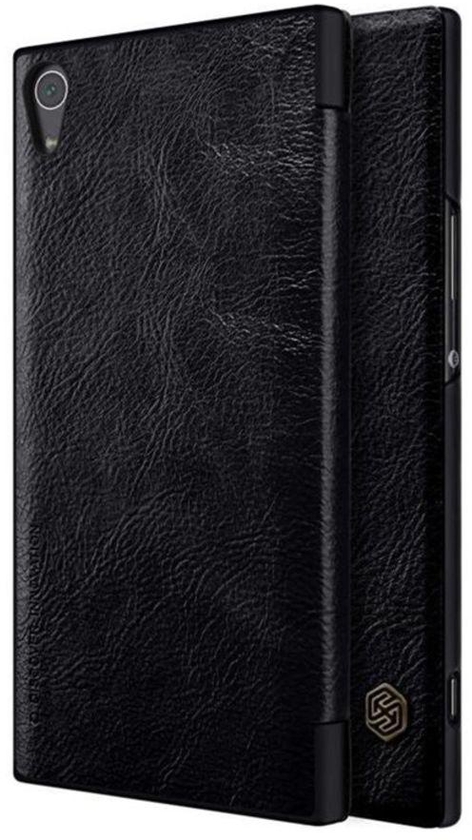 Leather Qin Flip Cover For Sony Xperia XA1 Ultra G3221 Black