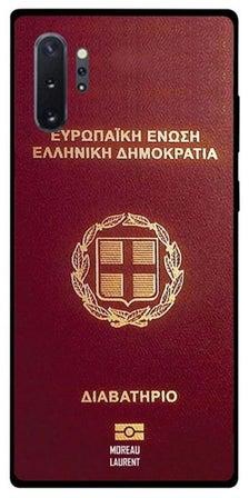 غطاء حماية واقٍ لهاتف سامسونج نوت 10 برو نمط جواز سفر اليونان
