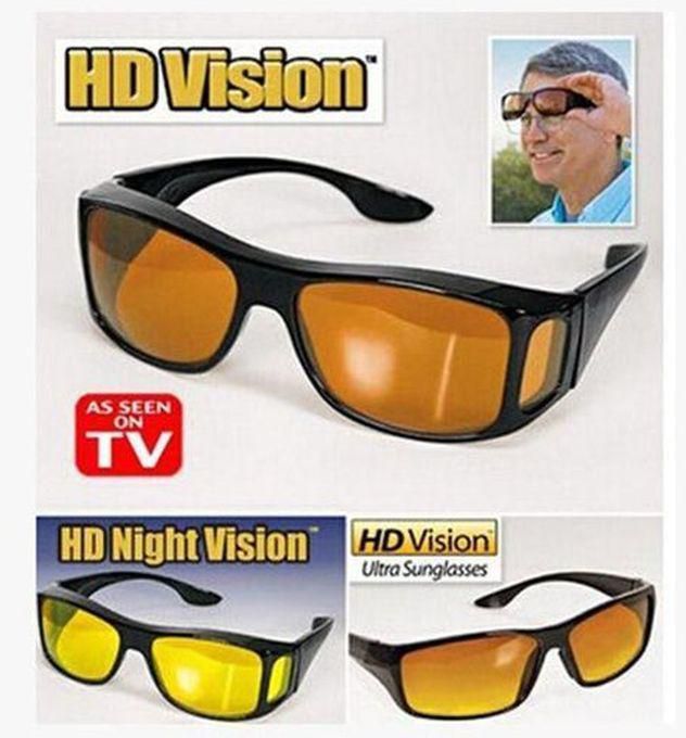 HD Vision Wraparounds -Night Driving Retro Vision Sunglasses - 2 Pairs