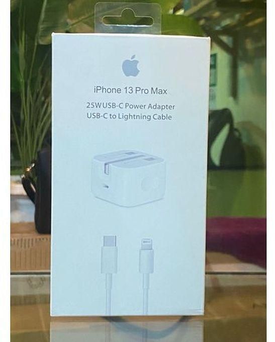 Apple IPhone 12 Pro Max 25W USB Type C To Lightning (USB-C) Power Adapter With Cable - White