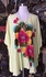Lady Casual Short Kaftan - Poncho Blouse – Handrawn-Span Cotton - One size (Beige)