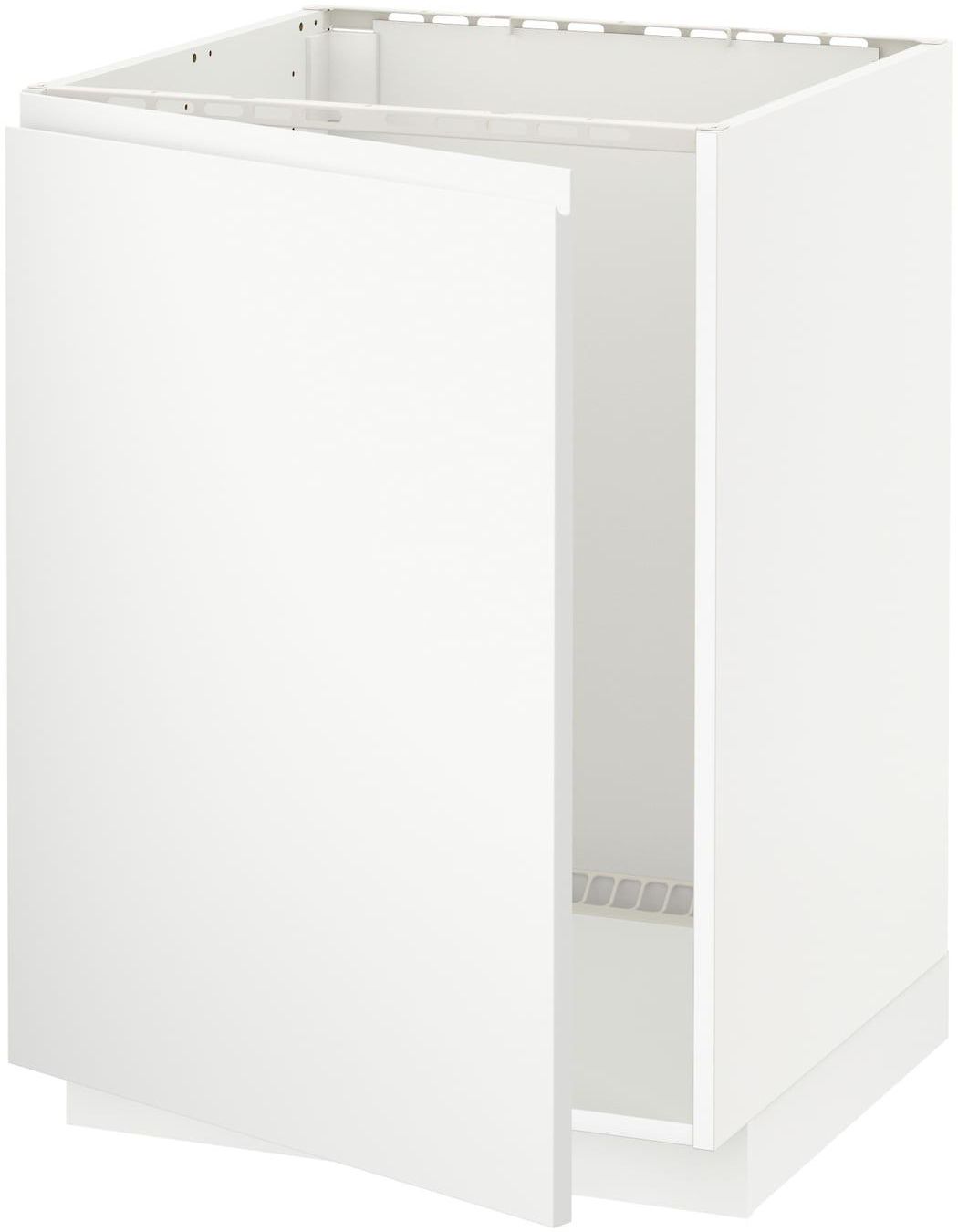 METOD Base cabinet for sink - white/Voxtorp matt white 60x60 cm