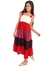 Kady Off-White, Red, Beet & Eggplant Tiered Dress