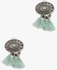 Silver Tandoori Tassel Earrings