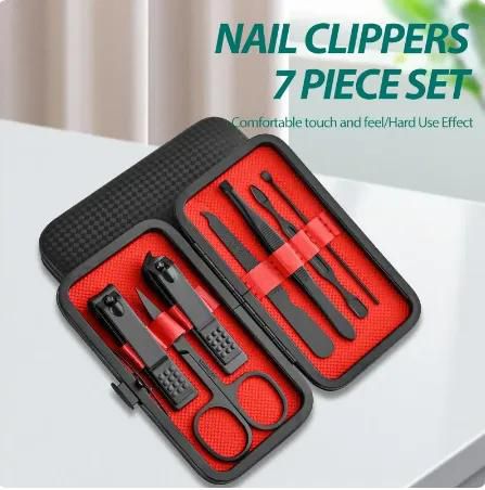 Home Nail Clipper 7piece Set Large Opening Manicure Tool Unisex Mini Compact Gift Eyebrow Clip Tweezers