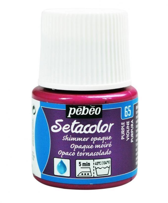 Pebeo Setacolor Opaque Fabric Paint Bottle - 45 ml - Shimmer Purple