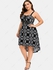 Plus Size Lace-up Grommet Backless High Low Plaid Midi Dress - 3x | Us 22-24