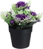 Get Plastic Round Vase With Flowers, 10 Cm - Mauve with best offers | Raneen.com