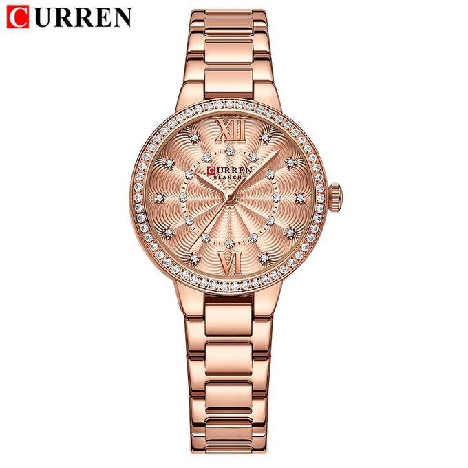 Curren 9085 RoseGold Quartz Wristwatches For Women Luxury Fashion Watches