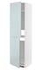 METOD خزانة عالية للثلاجة/الفريزر, أبيض/Lerhyttan رمادي فاتح, ‎60x60x220 سم‏ - IKEA