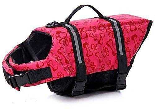 Bluelans Pet Dog Safety Vests Lifejacket M (Pink & Bone)