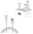 iPhone 5/5S/5C USB Power Adapter with Lightning to USB Cable (1 meter)