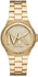 Get Michael Kors MK7229 Dress Watch for Women Analog, Gold Plated Stainless Steel Band - Gold with best offers | Raneen.com