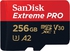 SanDisk 256GB Extreme Pro MicroSD UHS Card For 4K Video On Smartphones, Action Cams &amp; Drones 200MB/s Read, 140MB/s Write, SDSQXCD 256G GN6MA, Red/Black