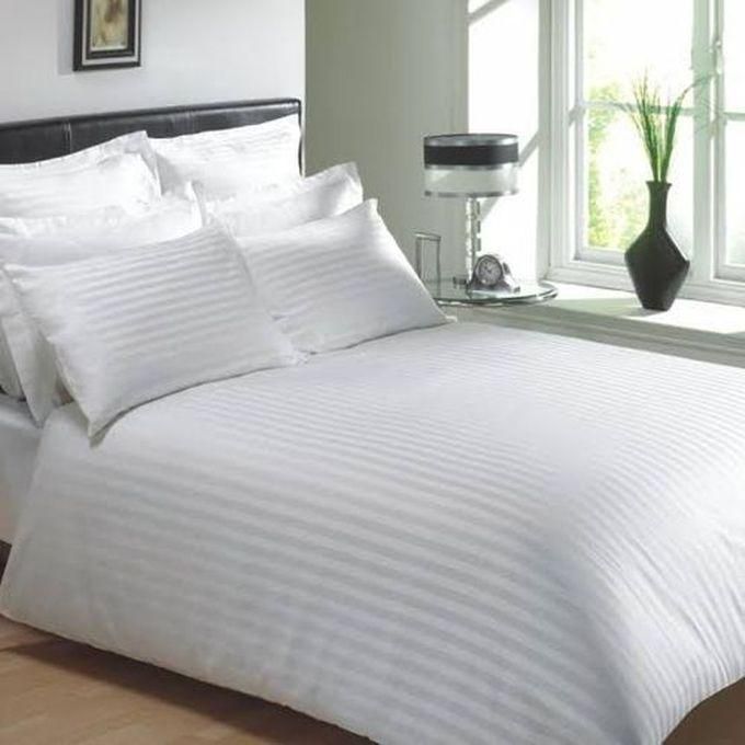 Stripe White Bedsheet Pillow Cases