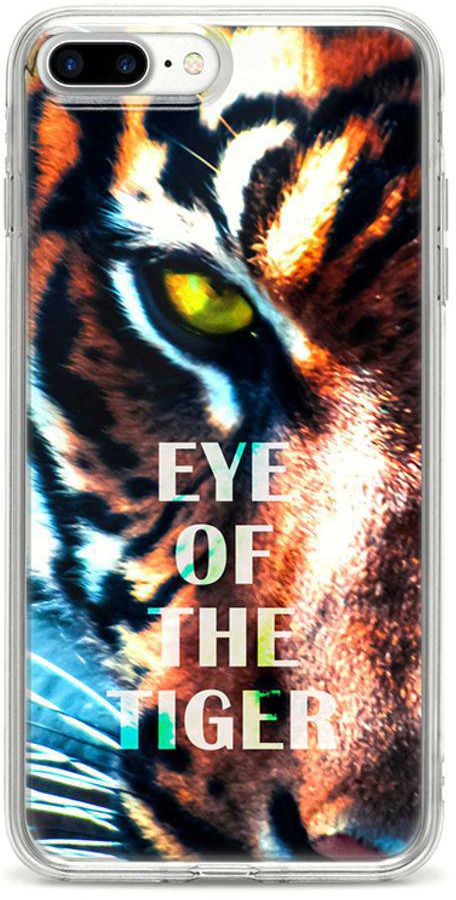 Protective Case Cover For Apple iPhone 8 Plus Eye Of The Tiger Full Print