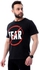 GIT No Fear Printed Casual T-Shirt - Black