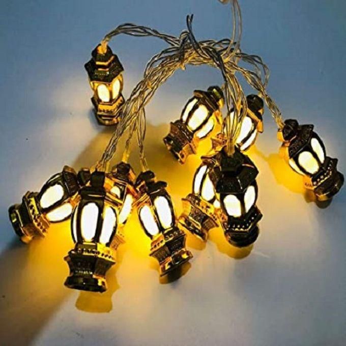 Ramadan String 10 Lights LED Lighting - Gold