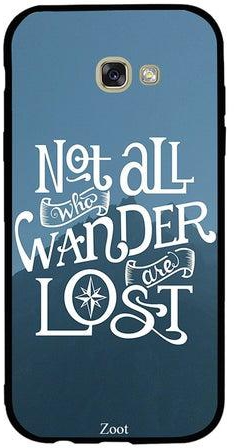 غطاء حماية واقٍ لهاتف سامسونج جالاكسي A7 ‏(2017) غطاء مكتوب عليه "Not All Those Who Wander Are Lost"
