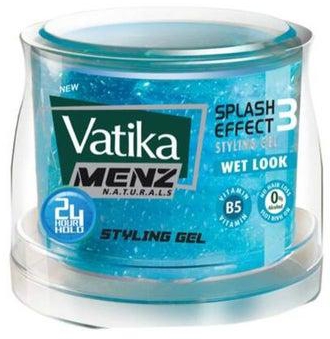 Vatika Naturals Menz Styling Hair Gel | Wet Look with Splash Effect Strong Hold & High Shine | Easy to Style 250.0ml