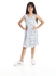 Andora Girls Sleeveless Floral Dress For Summer Days - White