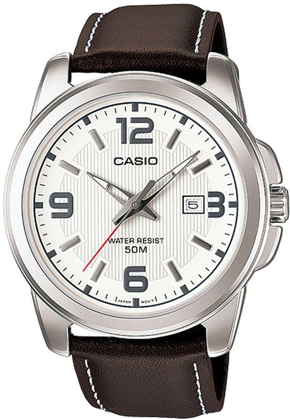 Casio Enticer for Men - Casual Leather Band Watch - MTP1314L-7A