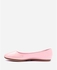 Shoe Room Plain Leather Sneakers - Pink