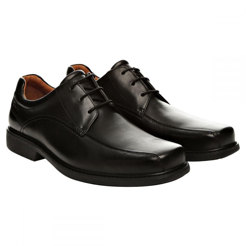 حذاء رجالي جلد من كلاركس , مقاس 45 , أسود - 26102470