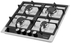 HANS Gas Built-In Hob 4 Burner 60 cm stainless steel Glass Control Panel Cast Iron Full Safety HANS 6721-24