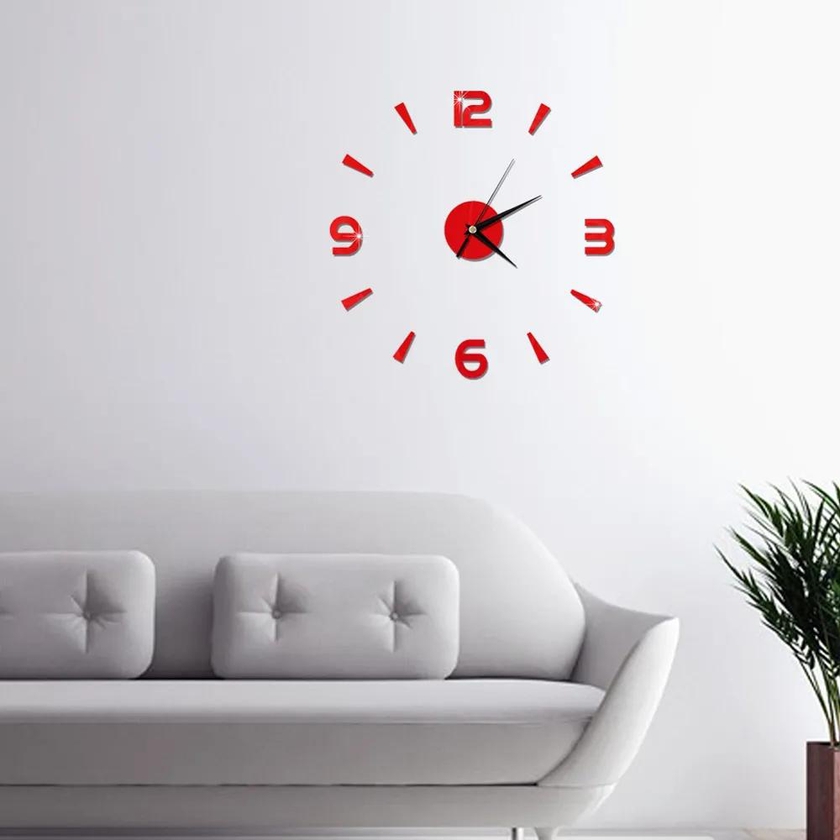 Newest 3D Wall Clock Mirror Wall Acrylic Stickers Fashion Living Room Quartz Watch DIY Home Decoration Wall Clocks  Creative New Wall Clock Acrylic Art Geometric Abstract 3D Mirror