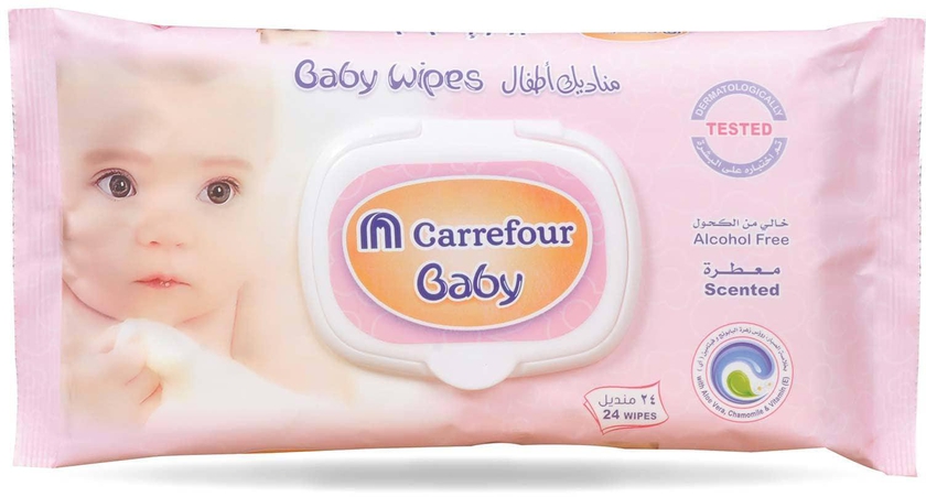 Carrefour baby wipe regular x 24