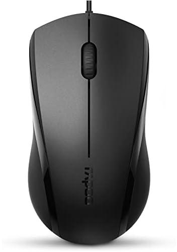 Rapoo Wired Optical Mouse BLACK 1000 DPI N1200 silent