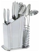 12-Piece Stainless Steel Knife and Distribution Set with Finish, White BSE015WS231