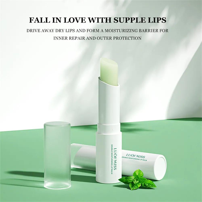 Nourishes Lip Balm Natural Double Care Long-lasting Moisturizing Hydration Reduce Lip Line Lipstick Lip Care Makeup Tools