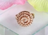 18k Rose Gold Plated Ring with Austrian crystals Size 8