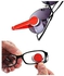 2 Pcs Mini Eyeglass Microfiber Cleaner Soft Brush Cleaning Tool For Sun Glasses Eyeglasses Spectacles Multicolour