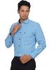 D'Indian CLUB Carbon Peached Cotton Men's Full Sleeve Casual Blue Grey Checkered Shirt Size XXL