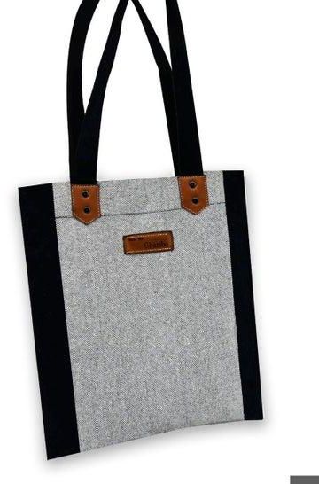 casual printed linen tote bag