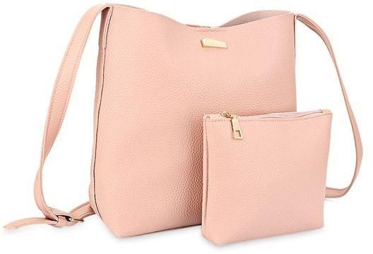 Fashion Pure Color Bucket Bag - Pink