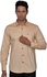 D'Indian CLUB Premium Cotton Men's Full Sleeve Semi-Formal Yellow Printed Shirt Size XXL
