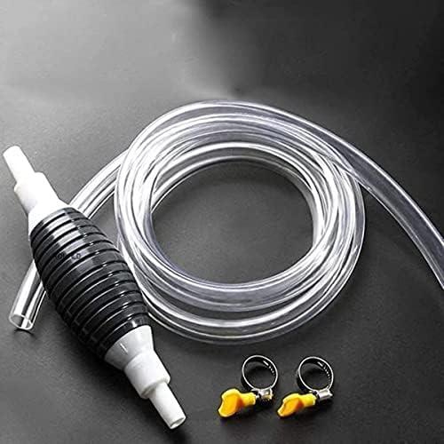 Portable Hand Fuel Pump Gas Oil Water Fuel Transfer Siphon Pump, Fuel Transfer Pump,Multipurpose Water Oil Fuel Transfer Pump Liquid Pipe Siphon Tool - 2 Meter (Small Fuel Transfer Pipe)