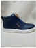 Generic High Top Casual Sneakers - Navy Blue & Gold
