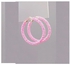 Pink Circle Hoop Earring Glitter & Shiny Nice Lock Pink Sequins