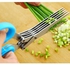 JJYP13-2 Stainless Steel 5 Blade Scissors for Kitchen (Blue)