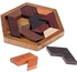 Vakind Creative Children Wooden Hexagonal Puzzle Assembled Tangram Educational Toy (Brown)