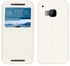 JazzCat S View Window Leather Cover for HTC One M9 - WHITE