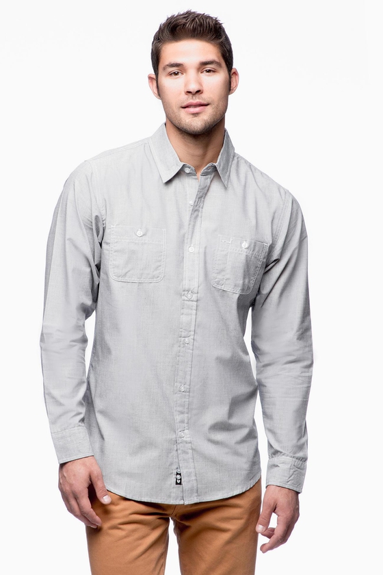 Burnside Men's Mini-check Long Sleeve Shirt
